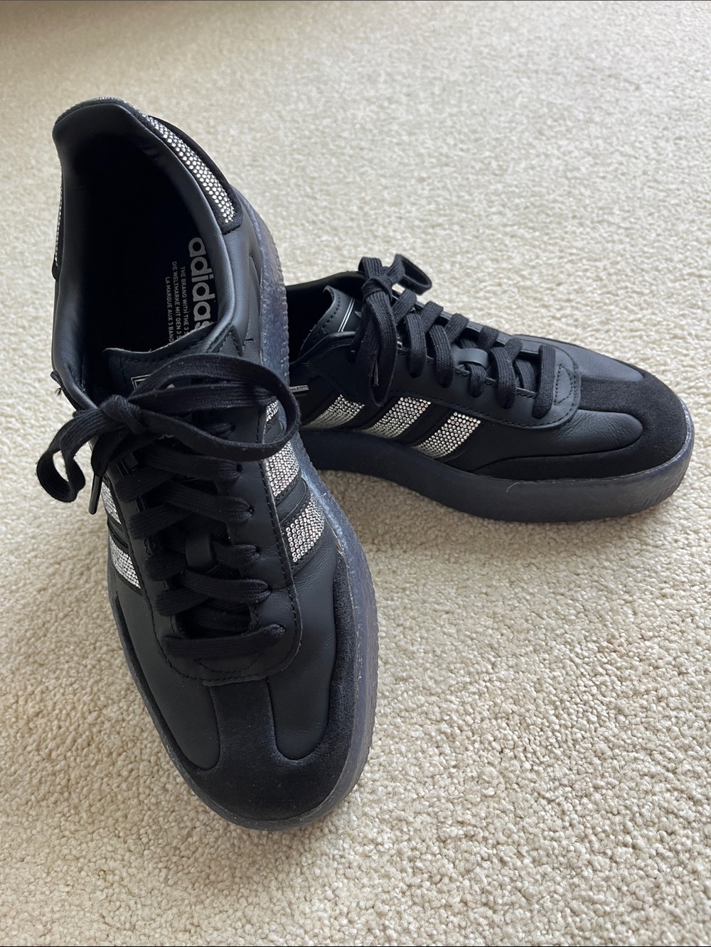 Adidas Sambae Sneakers with Rhinestones, like new!